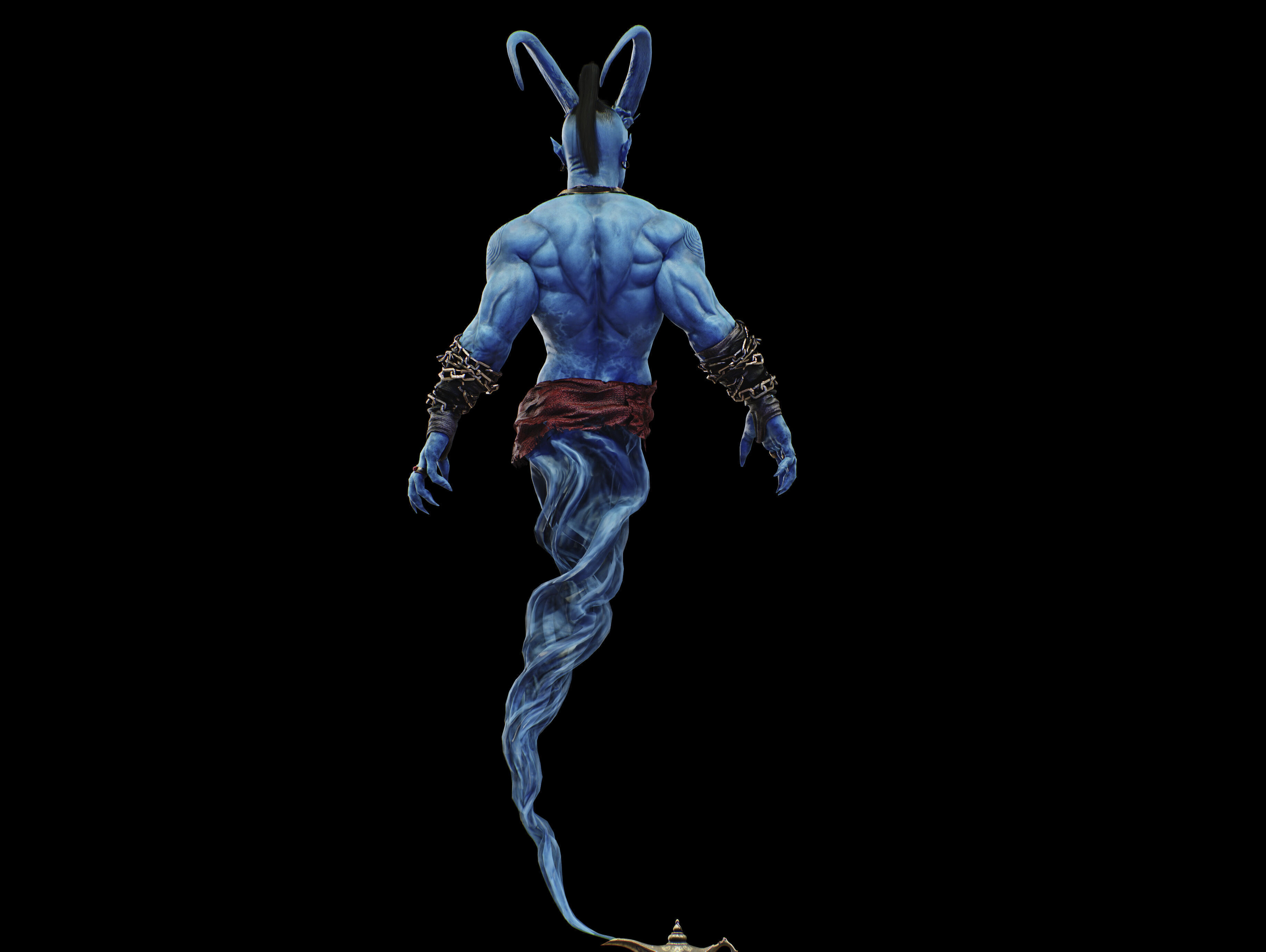 Genie Low-poly 3D model_5