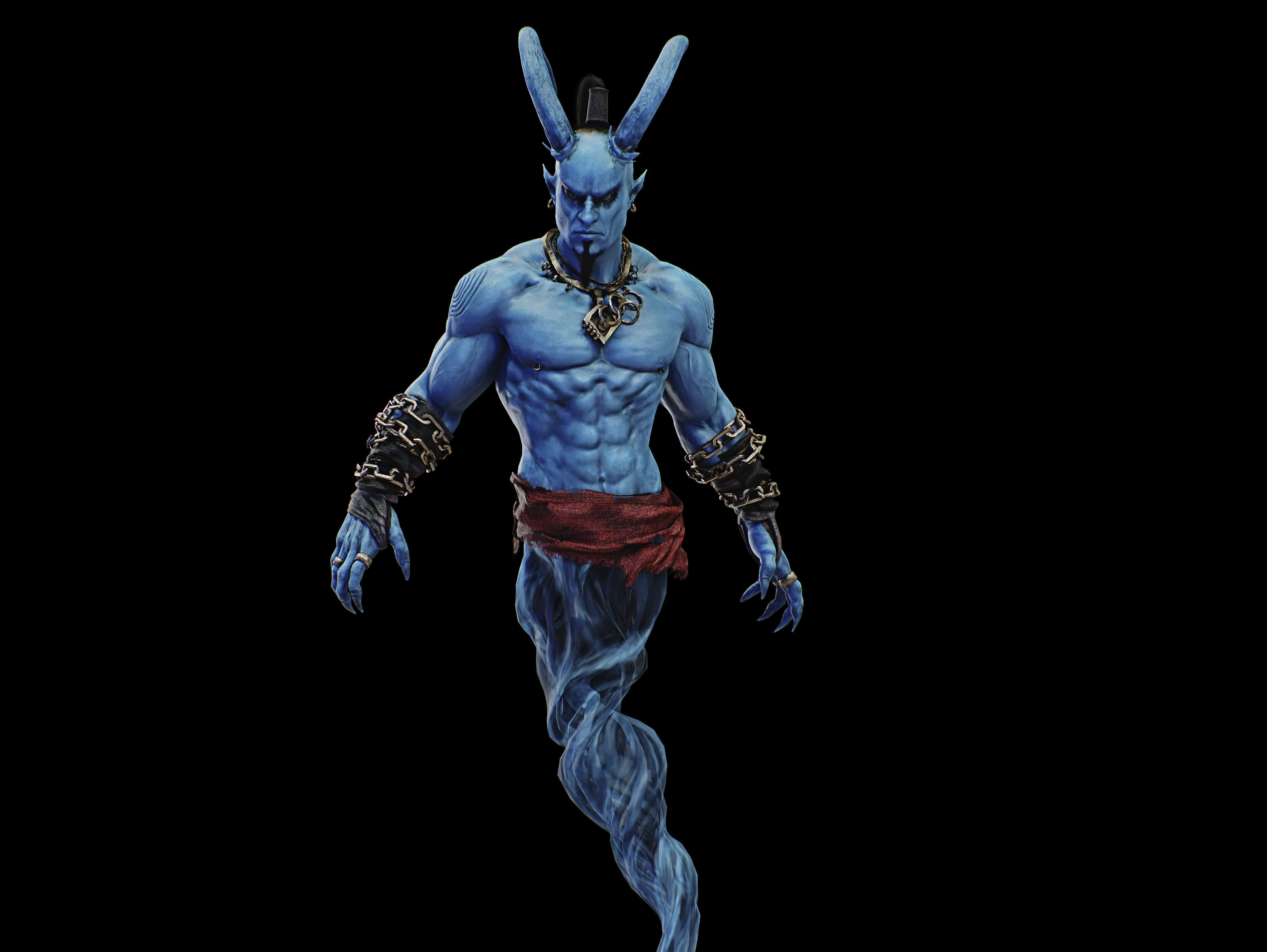 Genie Low-poly 3D model_3
