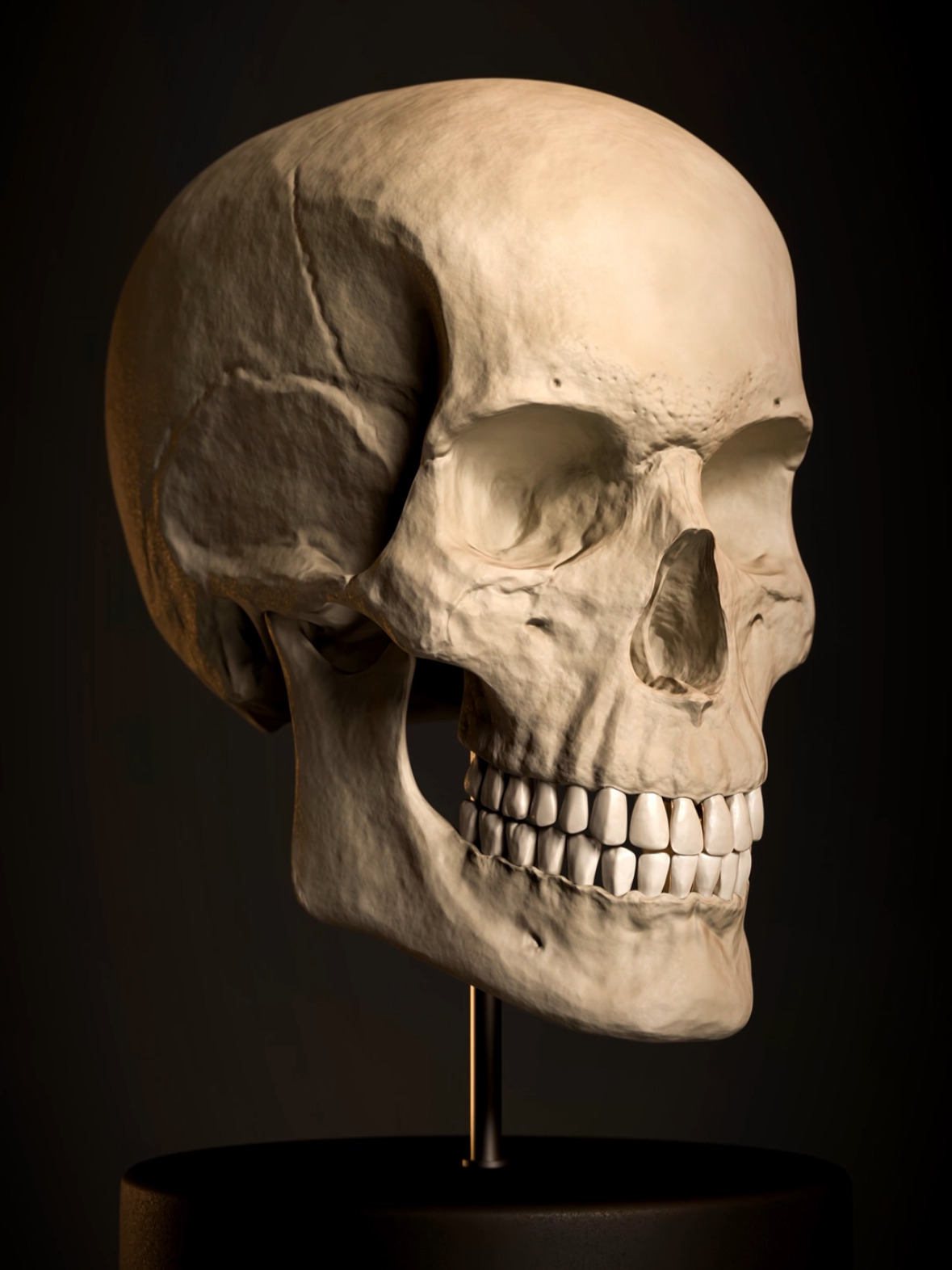 Realistic Male Skull 3D Model Free 3D model_1