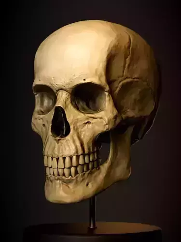 Realistic Male Skull 3D Model