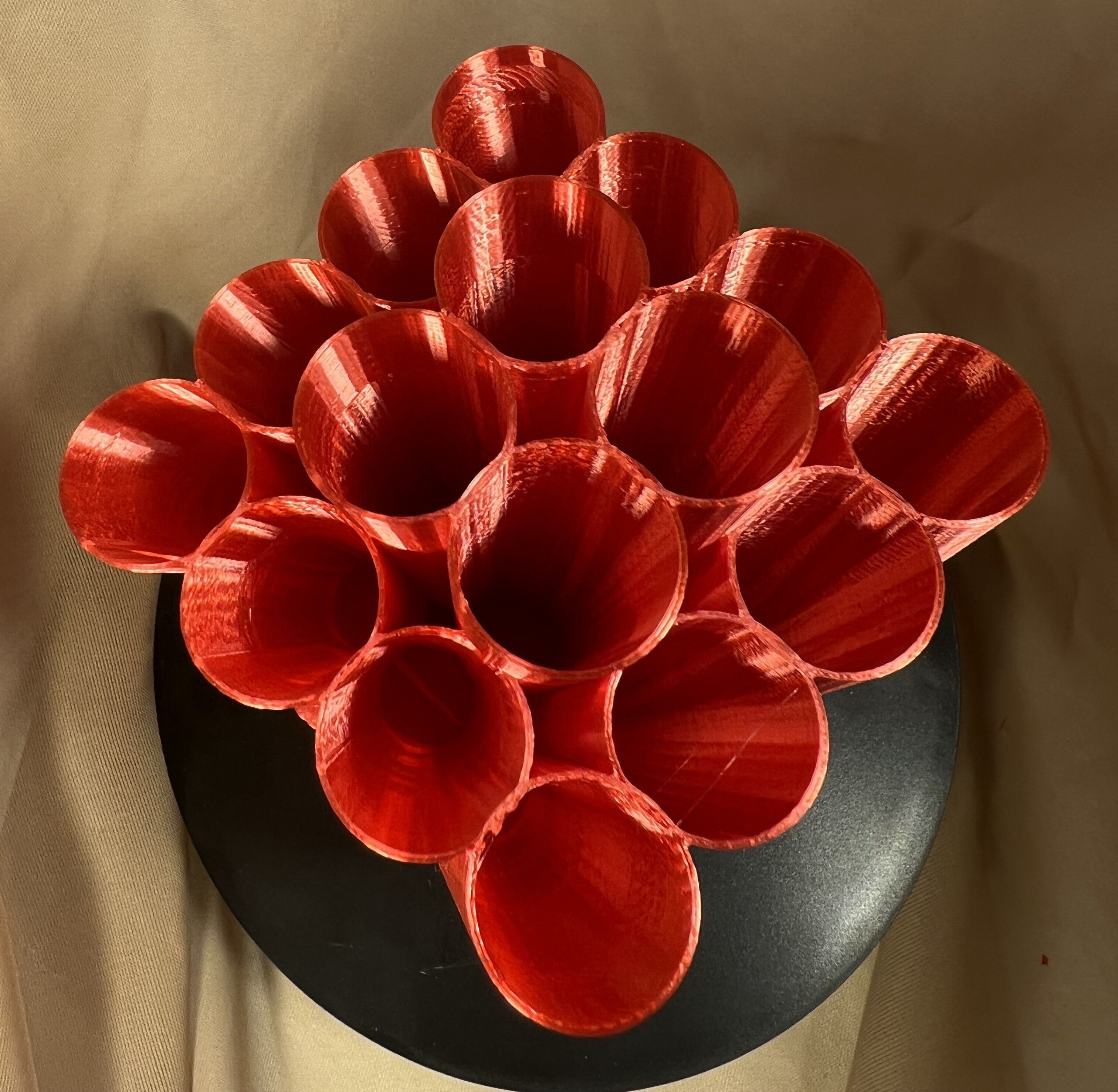 16 Slot Twisted Brush Holder 3D print model_4