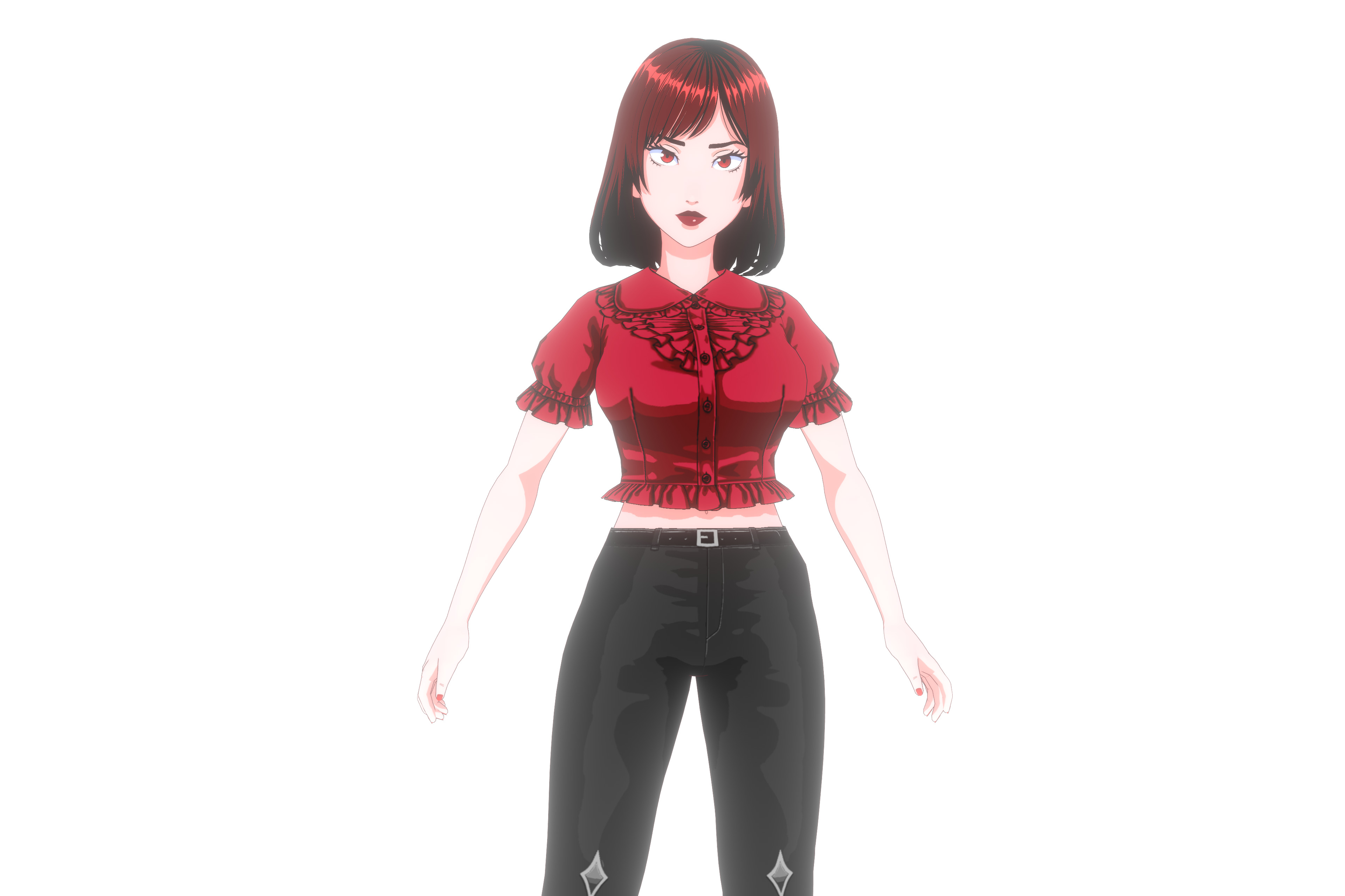 Anime Girl VRM Model 01 Kyoko 3D model_5