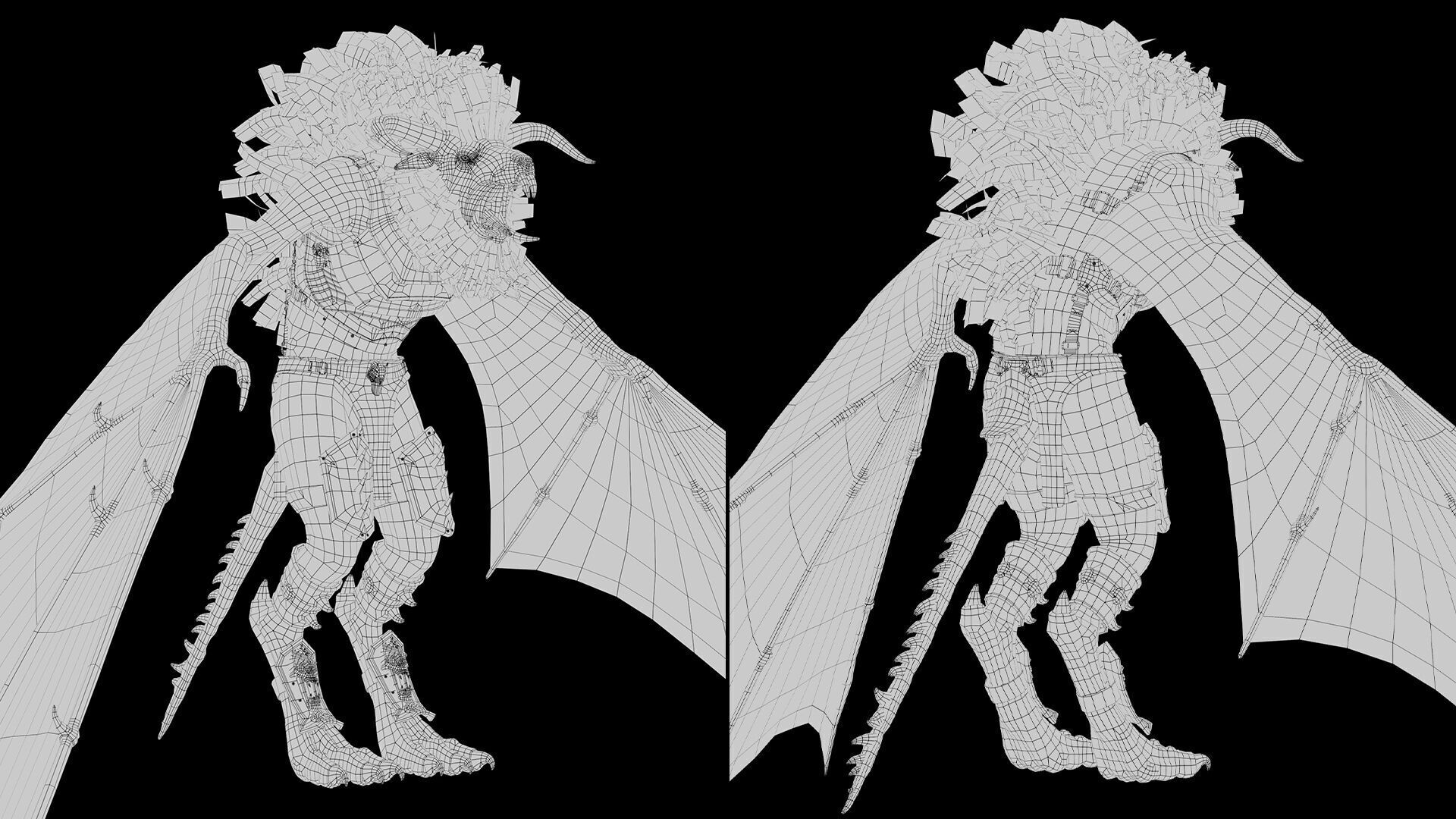 Dread Swordman Wig1 Low-poly 3D model_15