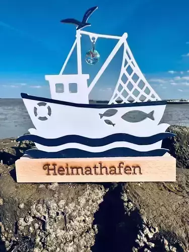 Maritime Suncatcher Fishing Boat 3D print model