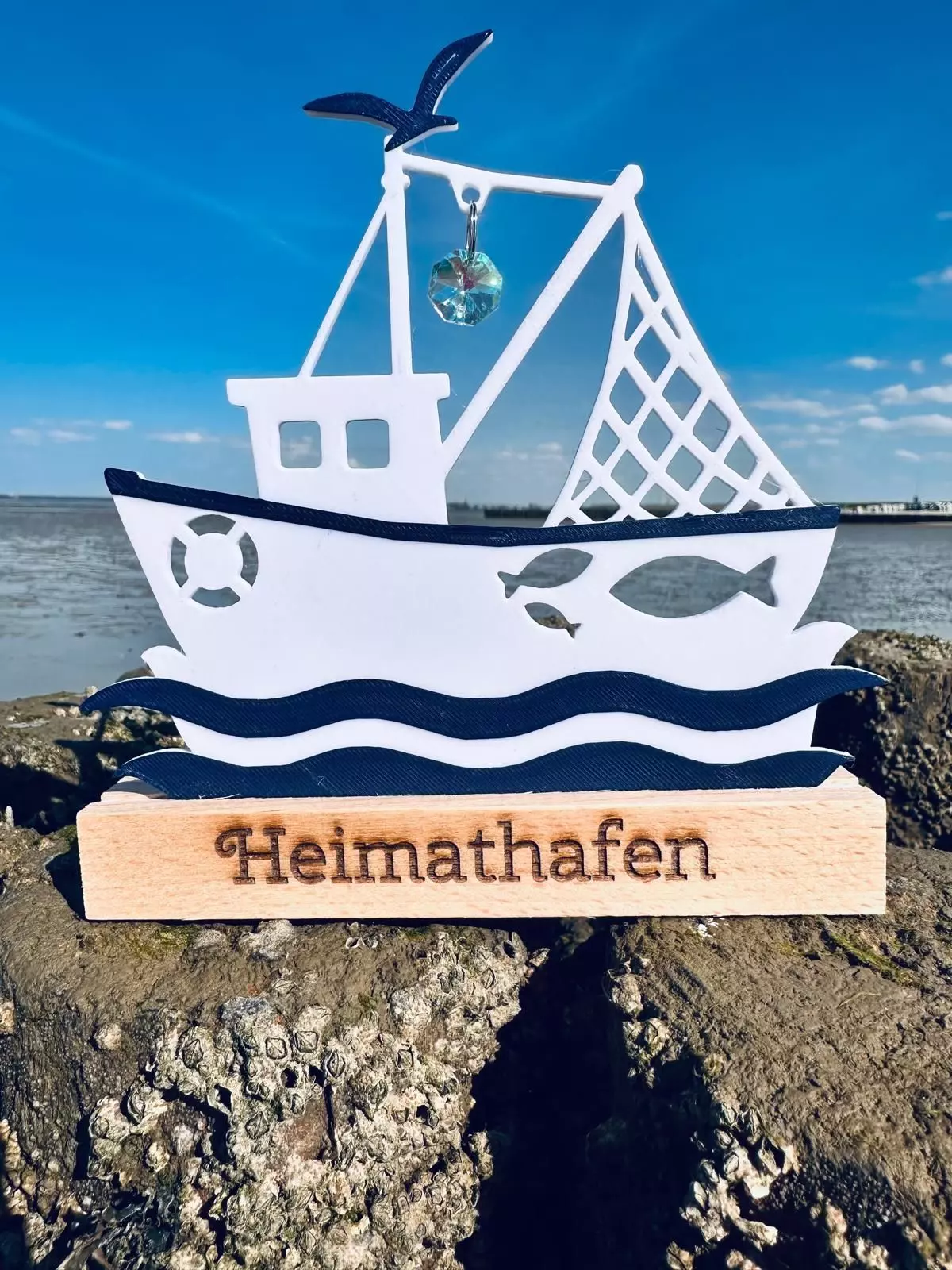 Maritime Suncatcher Fishing Boat 3D print model_0