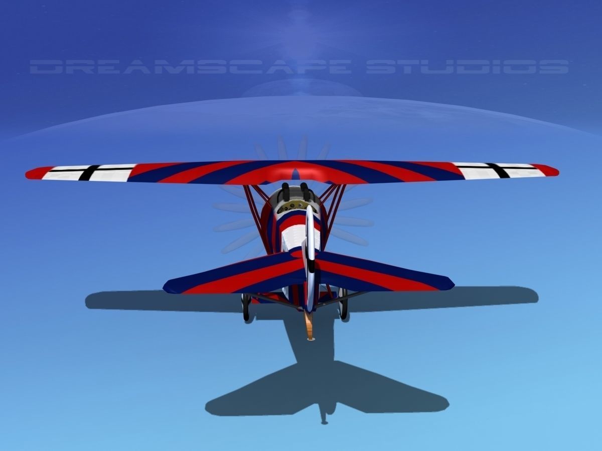 Fokker DVIII V06 3D model_7