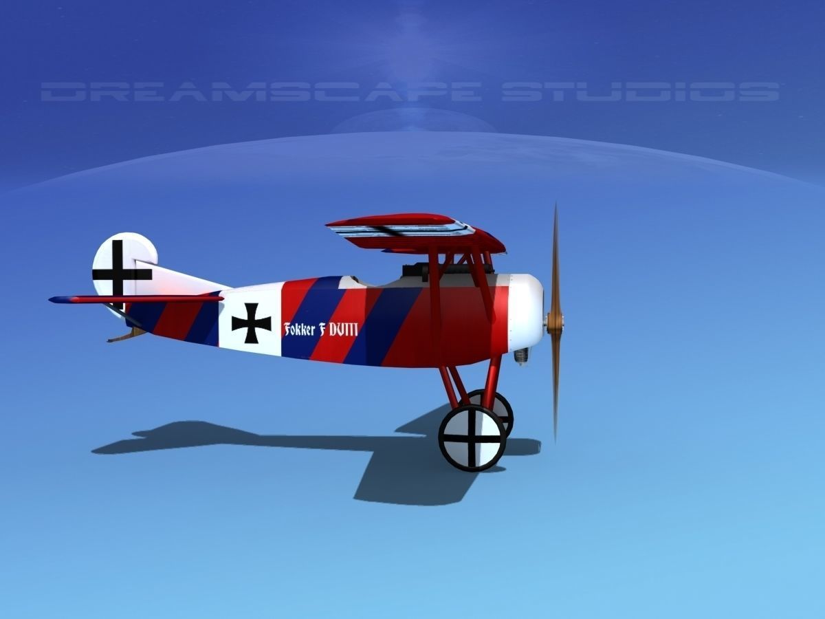 Fokker DVIII V06 3D model_4