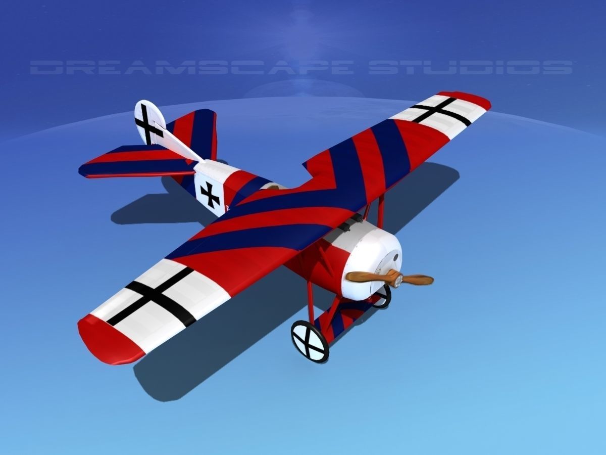 Fokker DVIII V06 3D model_9