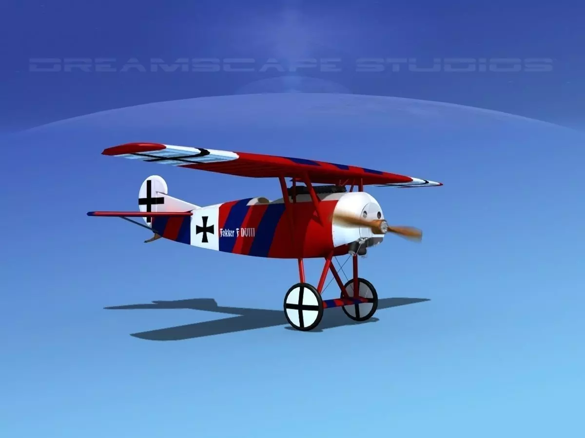Fokker DVIII V06 3D model_0