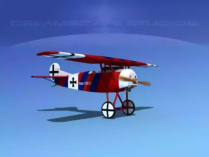 Fokker DVIII V06 3D model