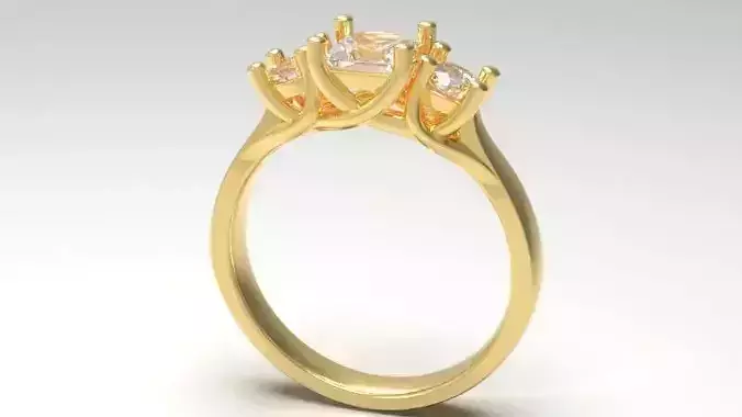 Three-Stone jewelry Ring 