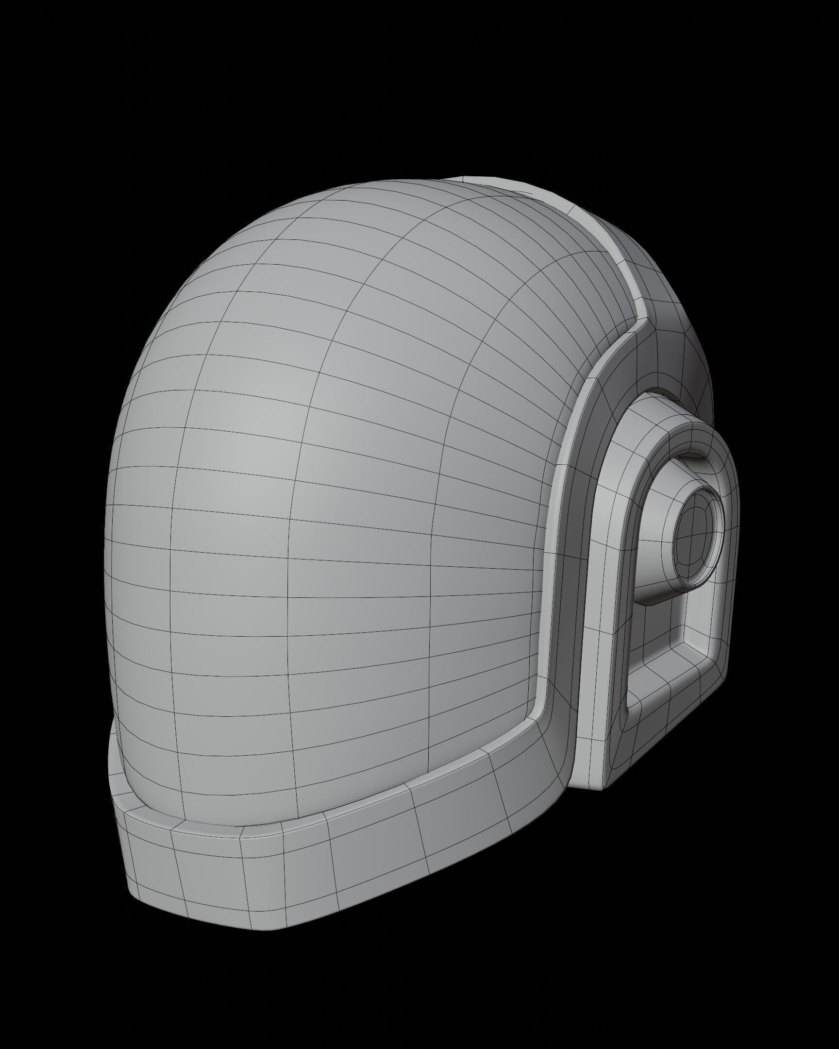 Robot Helmets 3D Model Free low-poly 3D model_4