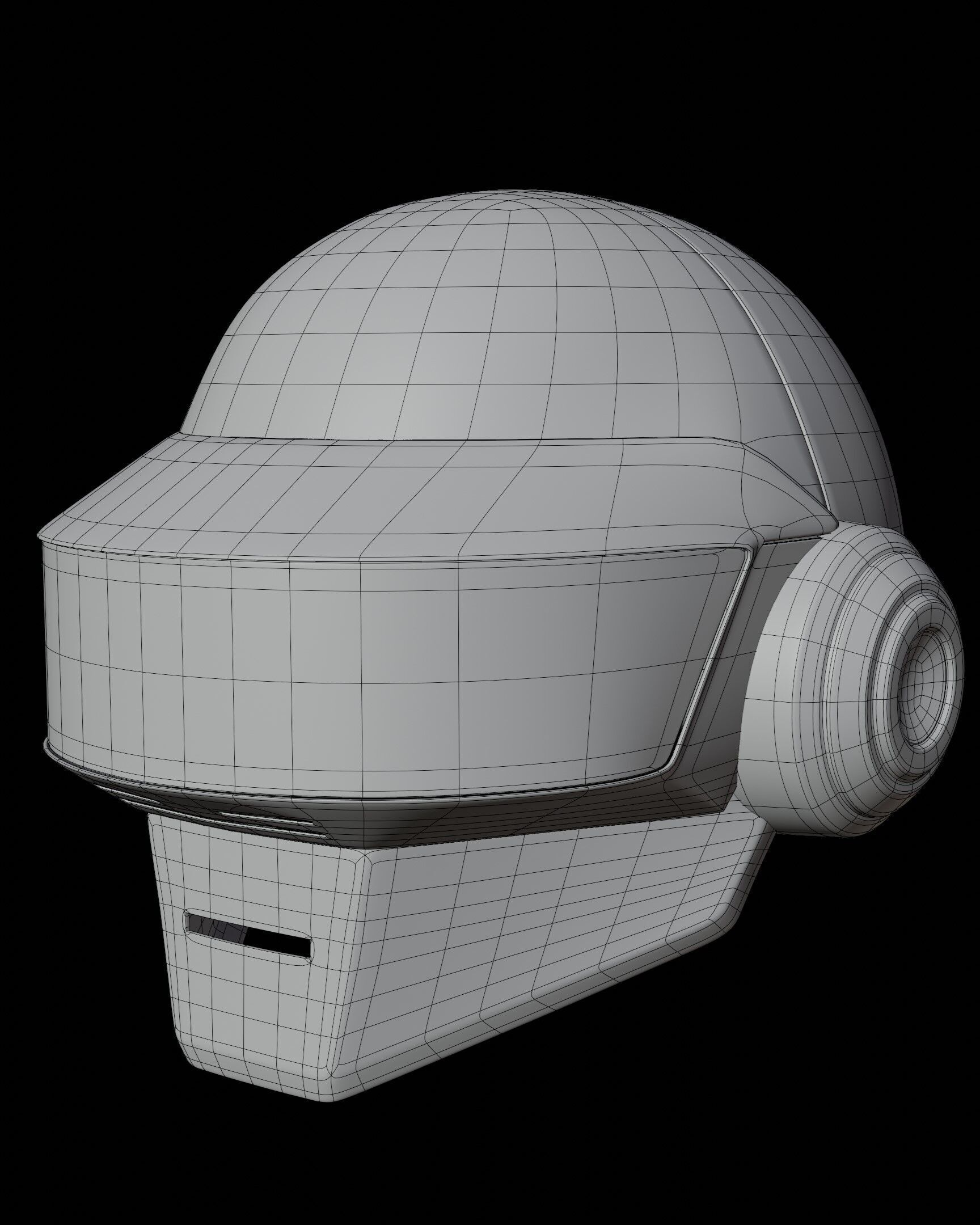 Robot Helmets 3D Model Free low-poly 3D model_3