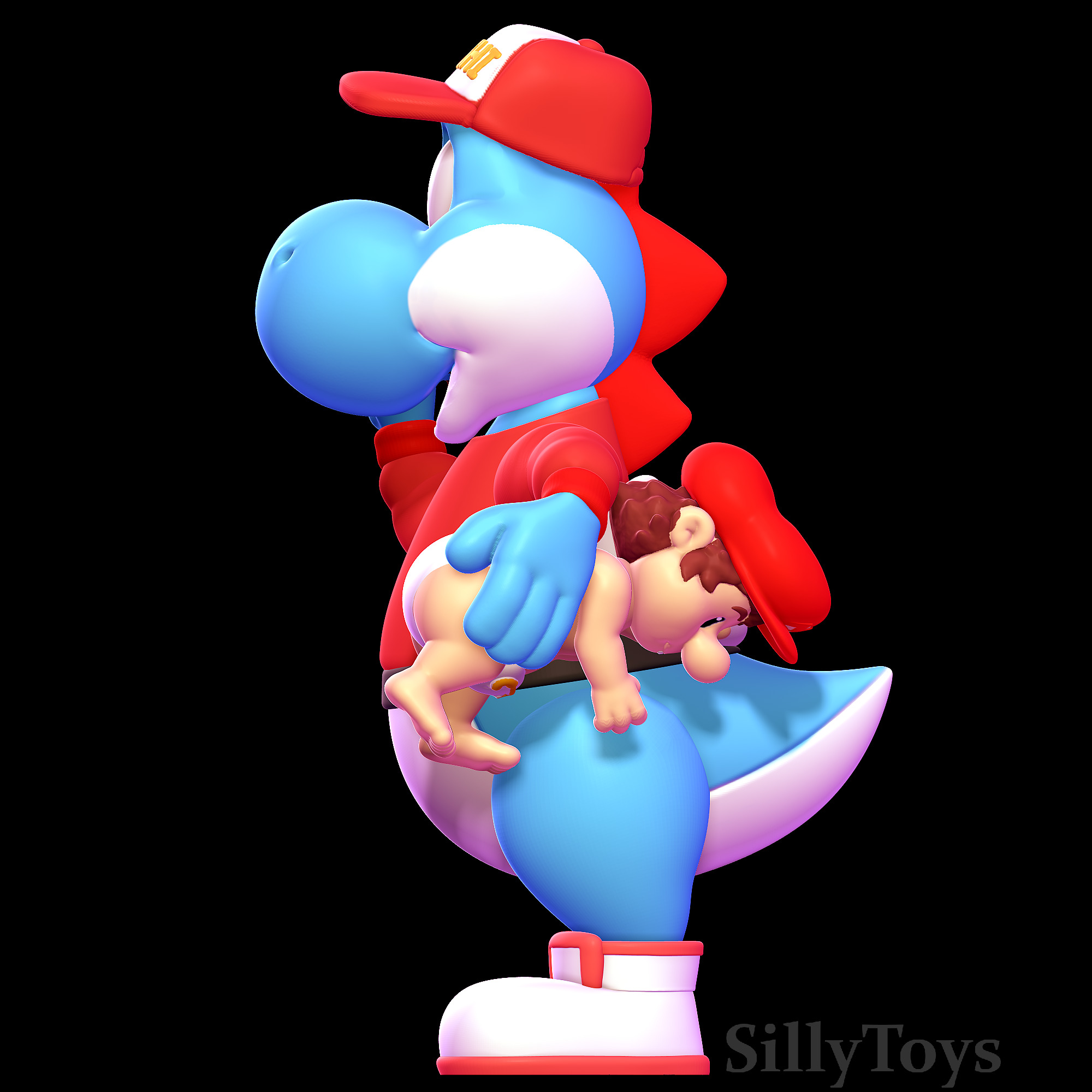 Yoshi Delivery outfit with Baby Mario 3D print model_1