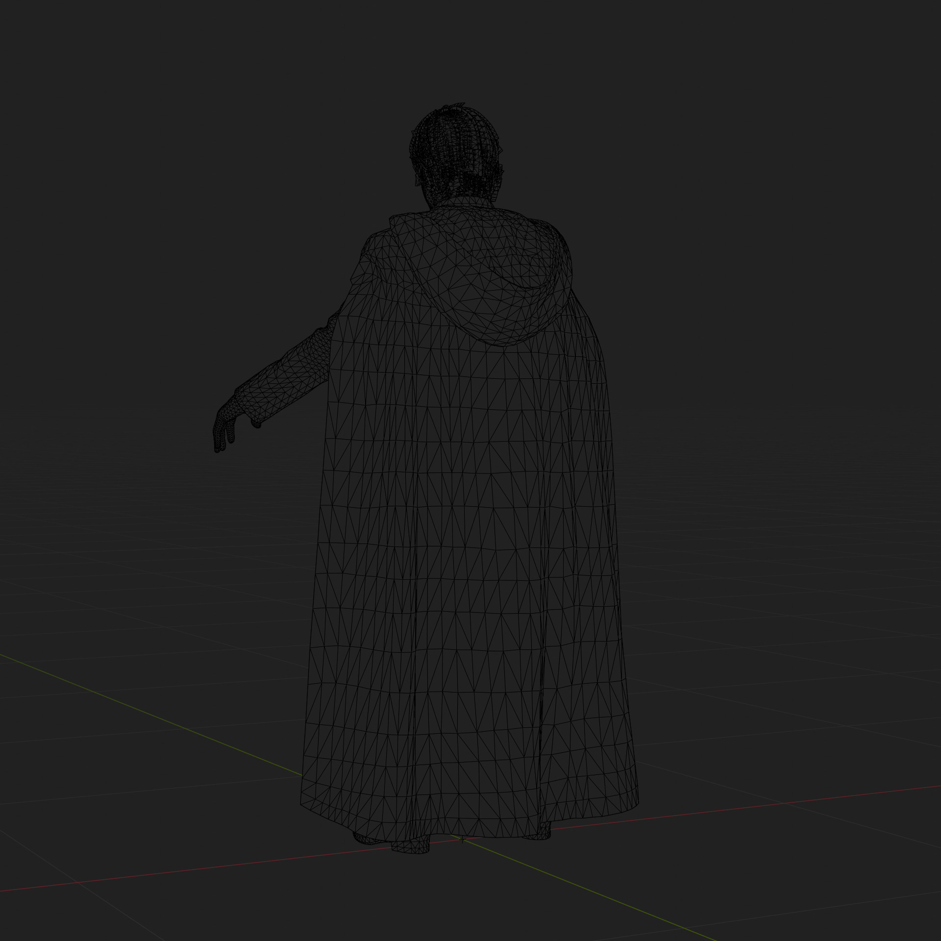Luke Skywalker 3D Model Mandalorian Rigged Cape Blender FBX OBJ Low-poly 3D model_13