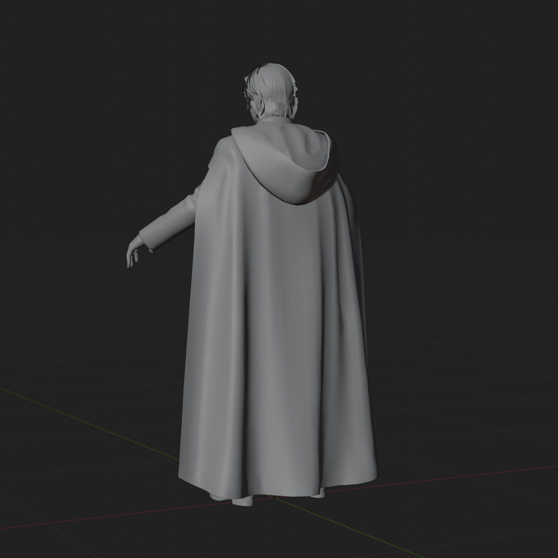 Luke Skywalker 3D Model Mandalorian Rigged Cape Blender FBX OBJ Low-poly 3D model_7