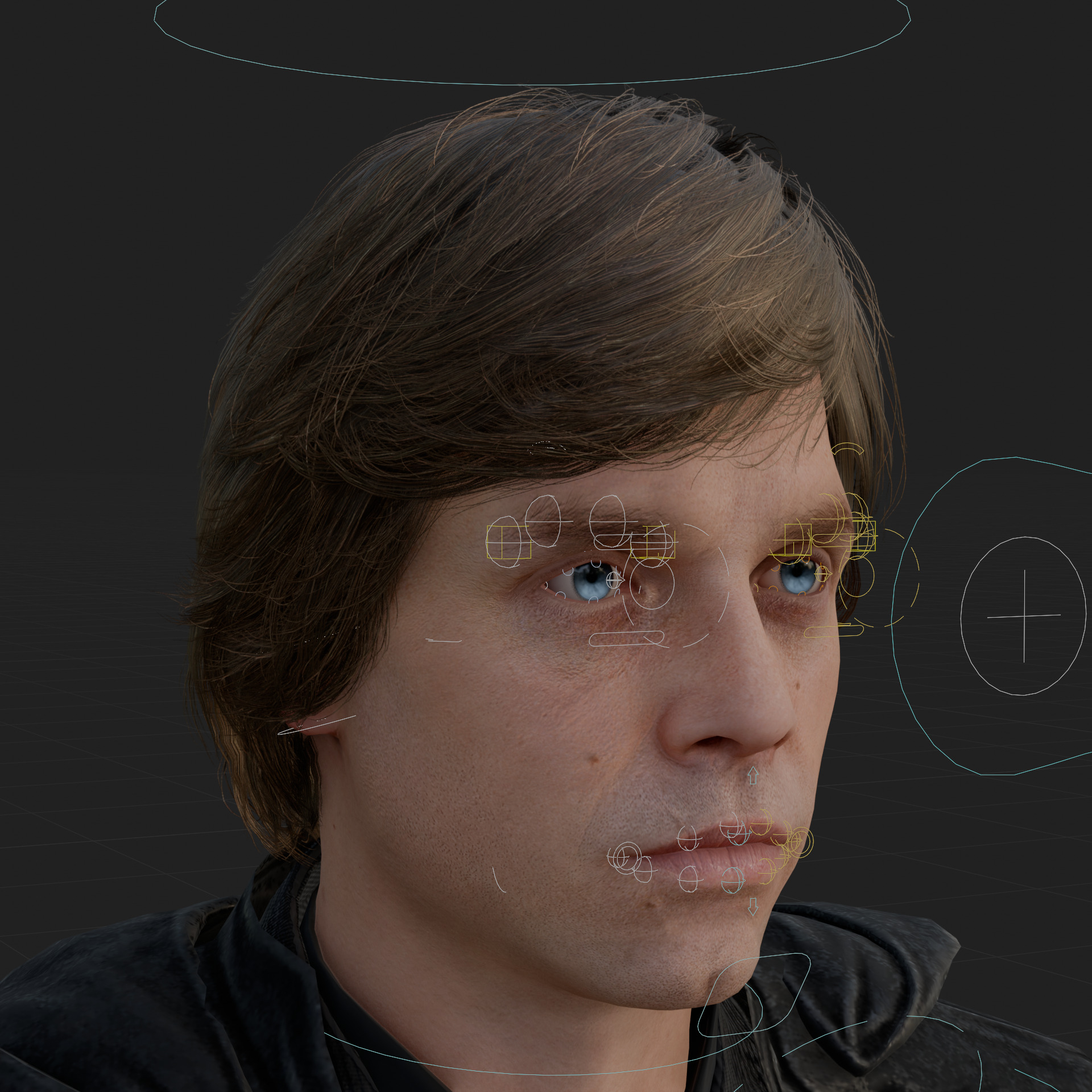 Luke Skywalker 3D Model Mandalorian Rigged Cape Blender FBX OBJ Low-poly 3D model_2