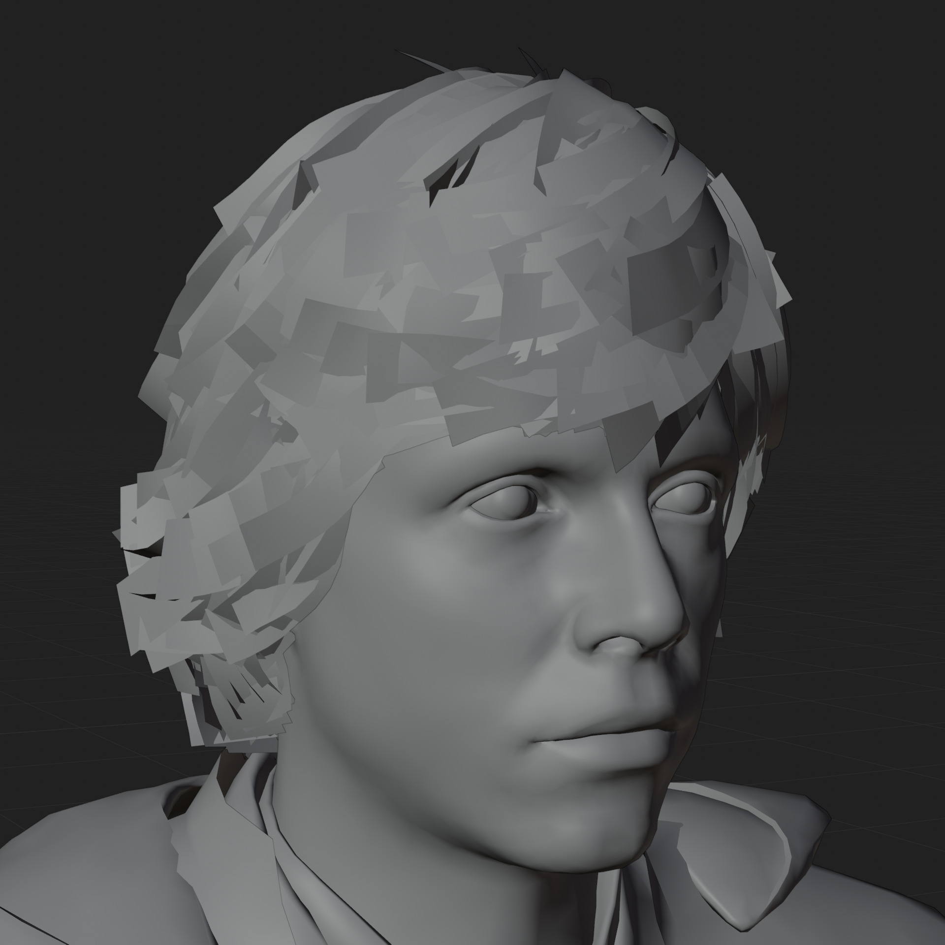 Luke Skywalker 3D Model Mandalorian Rigged Cape Blender FBX OBJ Low-poly 3D model_8