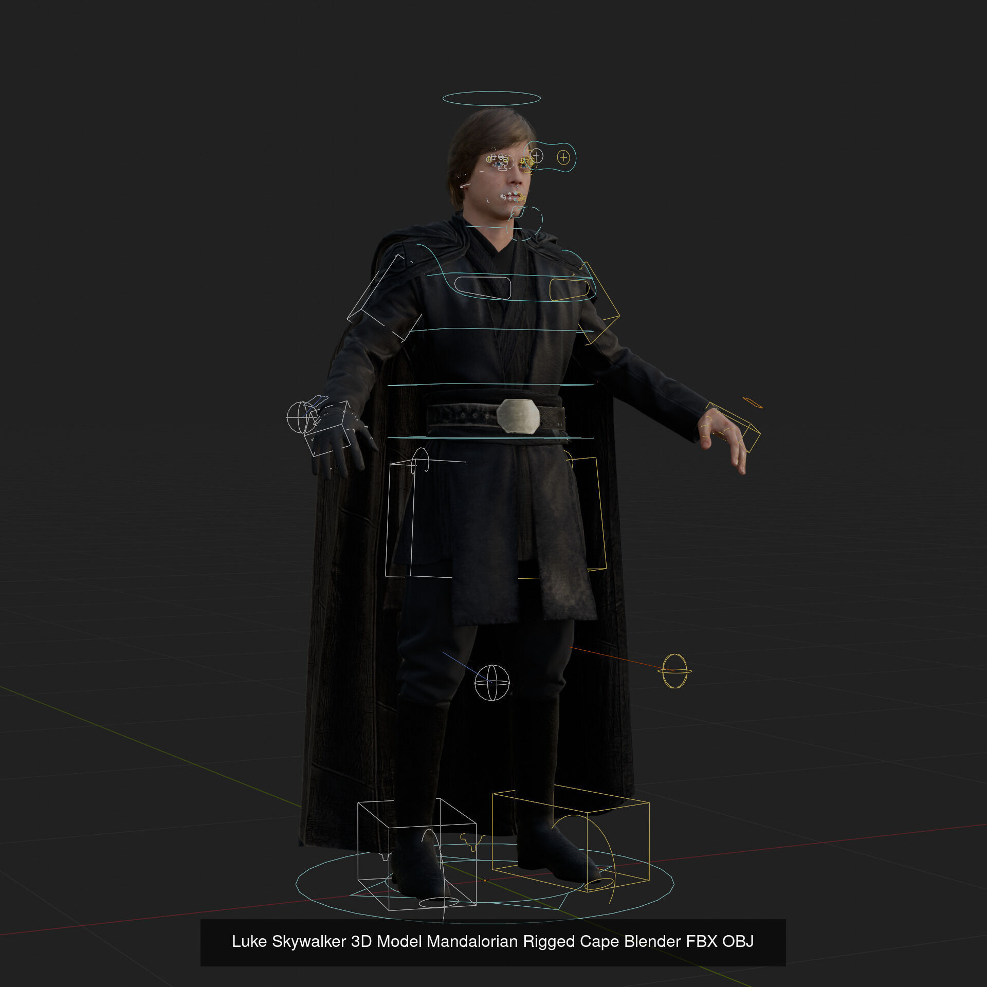 Luke Skywalker Star Wars 3D Model Collection Rigged PBR Bundle _3