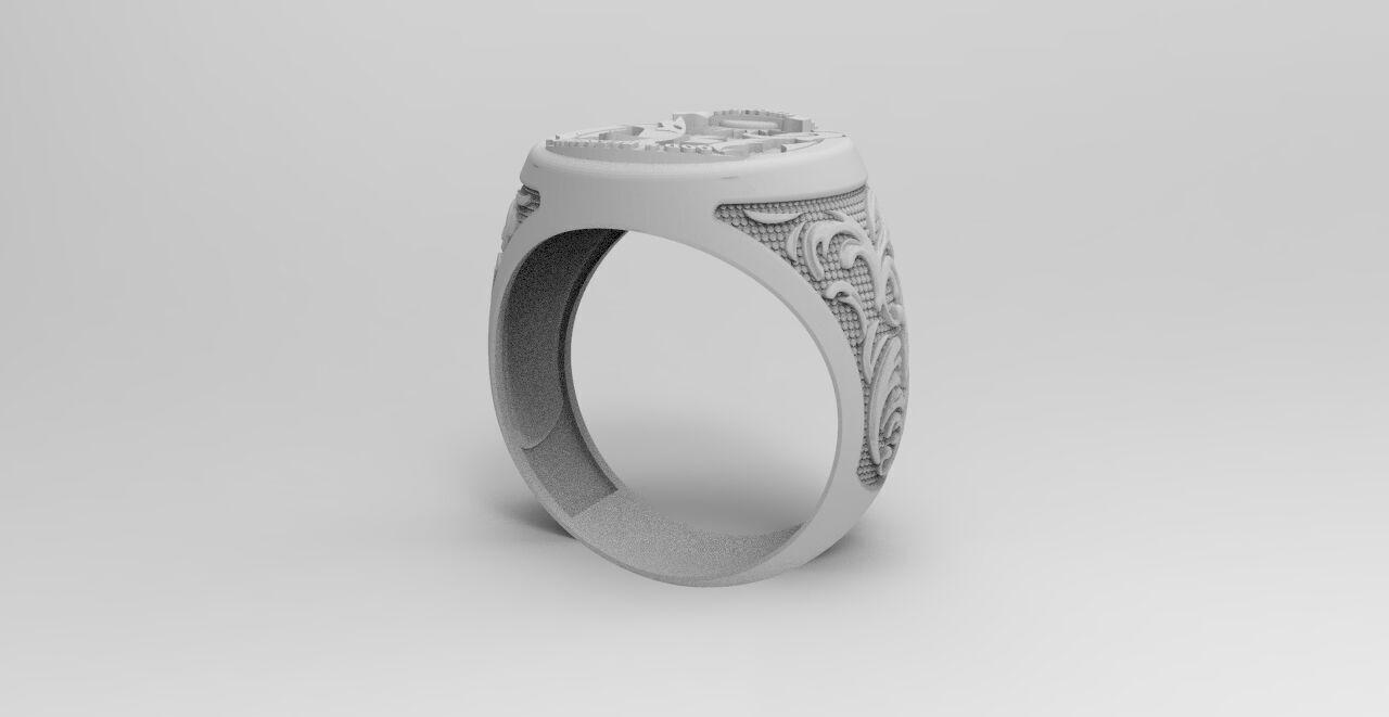 ANILLO LETRA A  3D print model_6