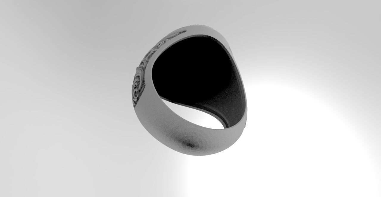 ANILLO LETRA A  3D print model_3