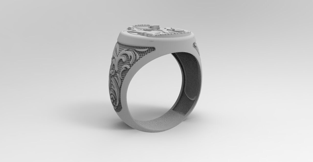 ANILLO LETRA A  3D print model_2