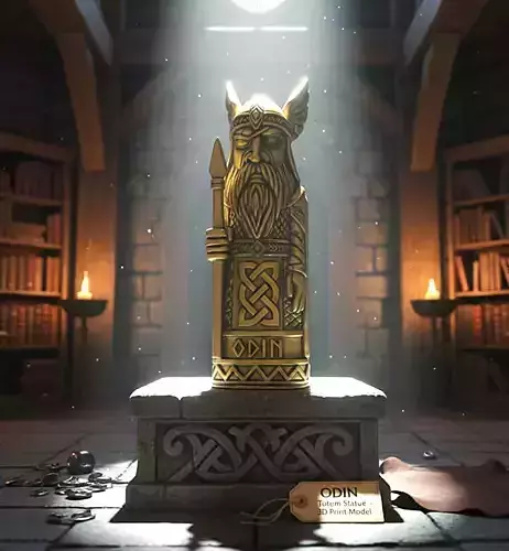 Odin totem style statue for 3d print
