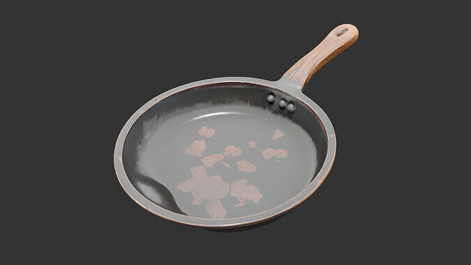 Cast Iron Skillet Low-poly 3D model