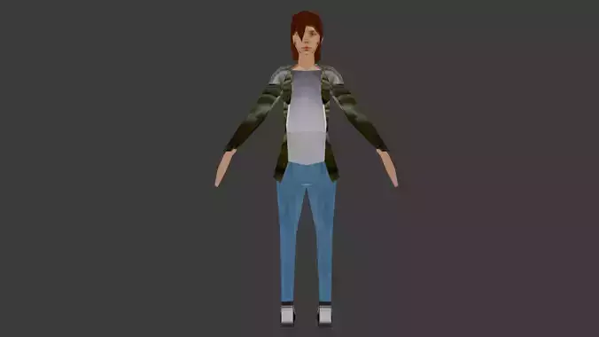 Melina -- PSX-PS1-Style Game-Ready Character