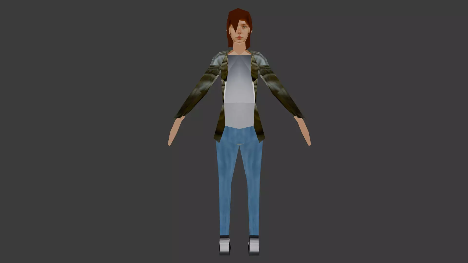 Melina -- PSX-PS1-Style Game-Ready Character Low-poly 3D model_0