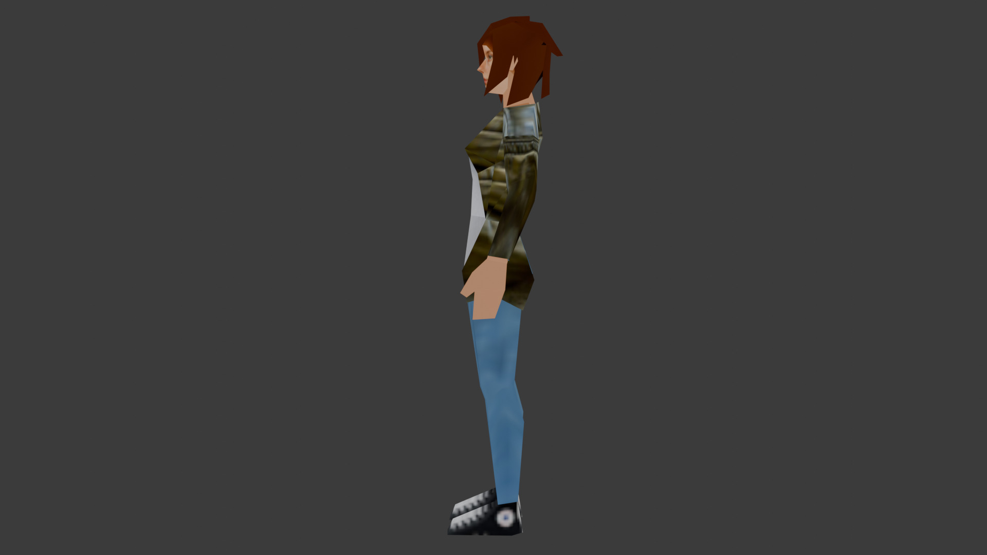 Melina -- PSX-PS1-Style Game-Ready Character Low-poly 3D model_1