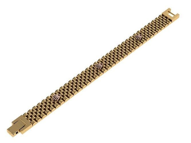Royal Link Bracelet 3d print model 3D print model