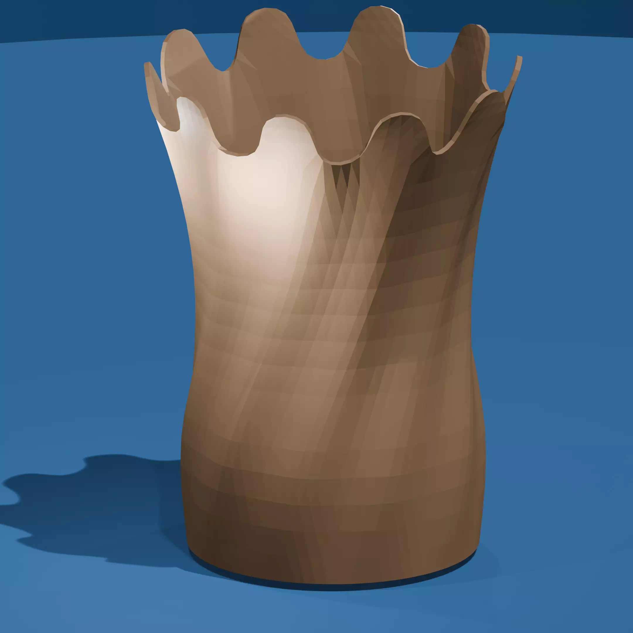 Crown Vase 3D print model_0