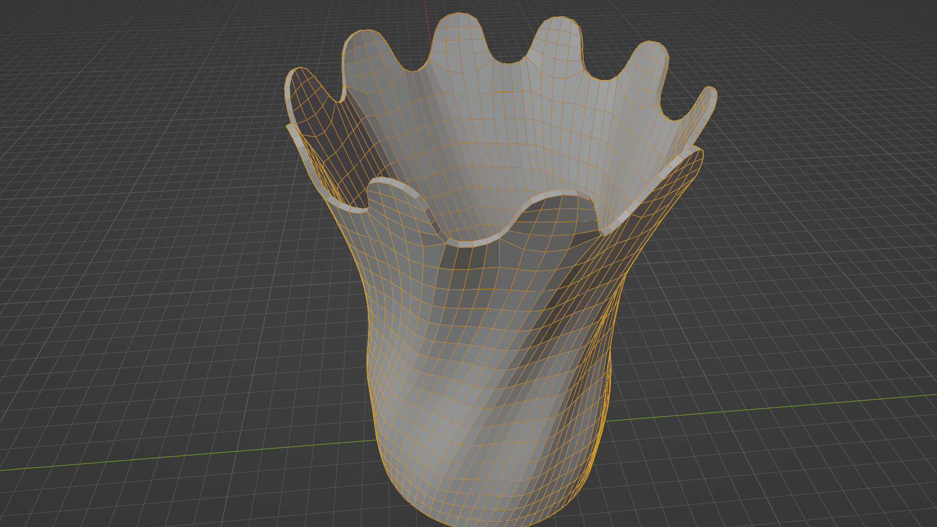 Crown Vase 3D print model_7