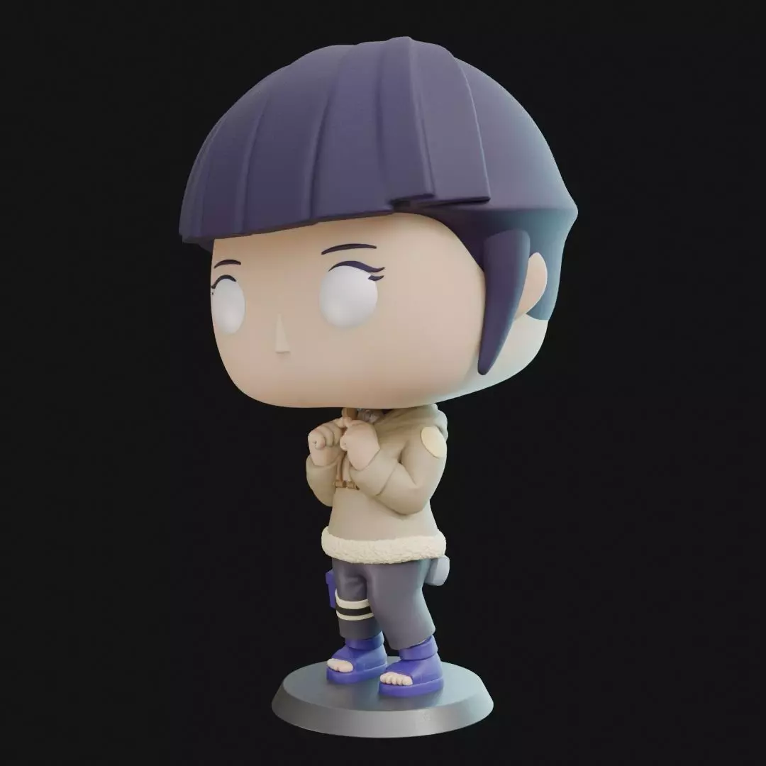 Hinata Shy Pose Funko Pop Art Naruto Fan Art 3D print model