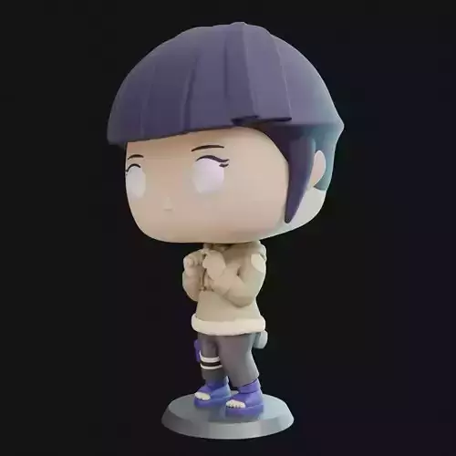 Hinata Shy Pose Funko Pop Art Naruto Fan Art 3D print model