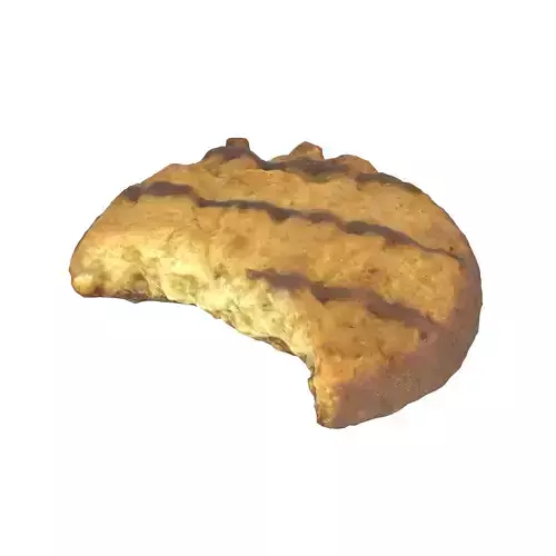 Bitten Cookie Low-poly 3D model