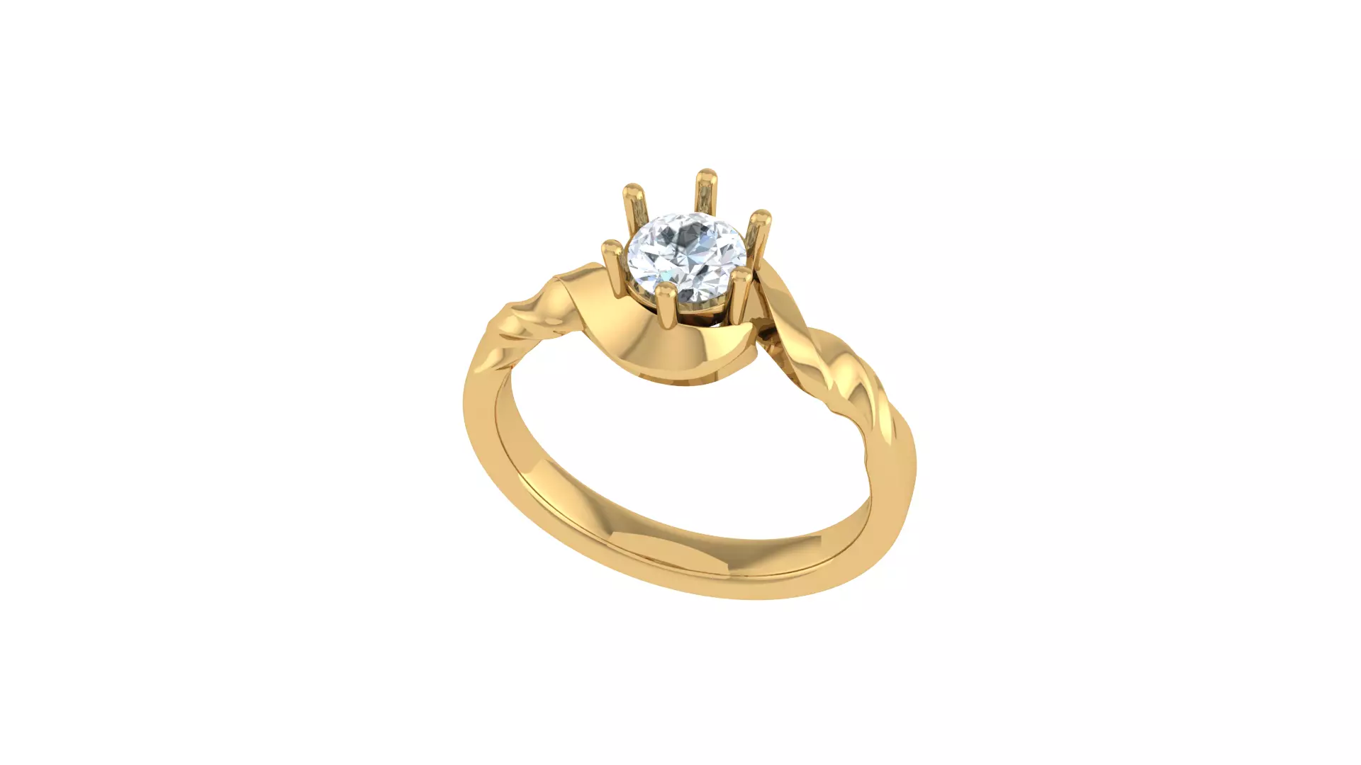 Anel com pedrinha 3D print model_0