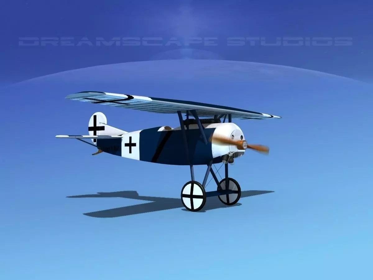 Fokker DVIII V03 3D model