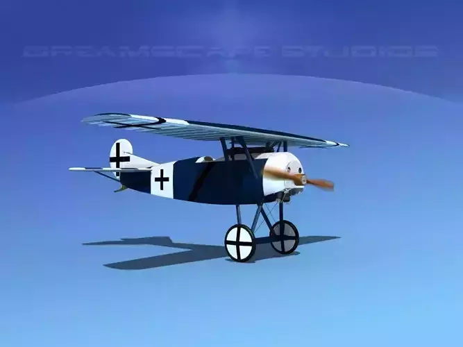 Fokker DVIII V03 3D model