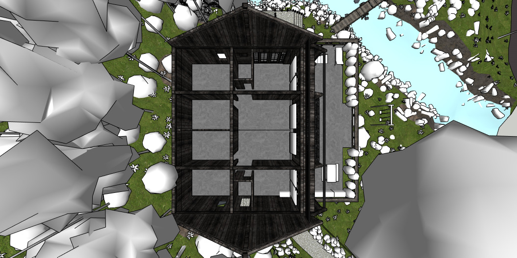 Tropical Colonial House 3D Architecture Low-poly 3D model_49