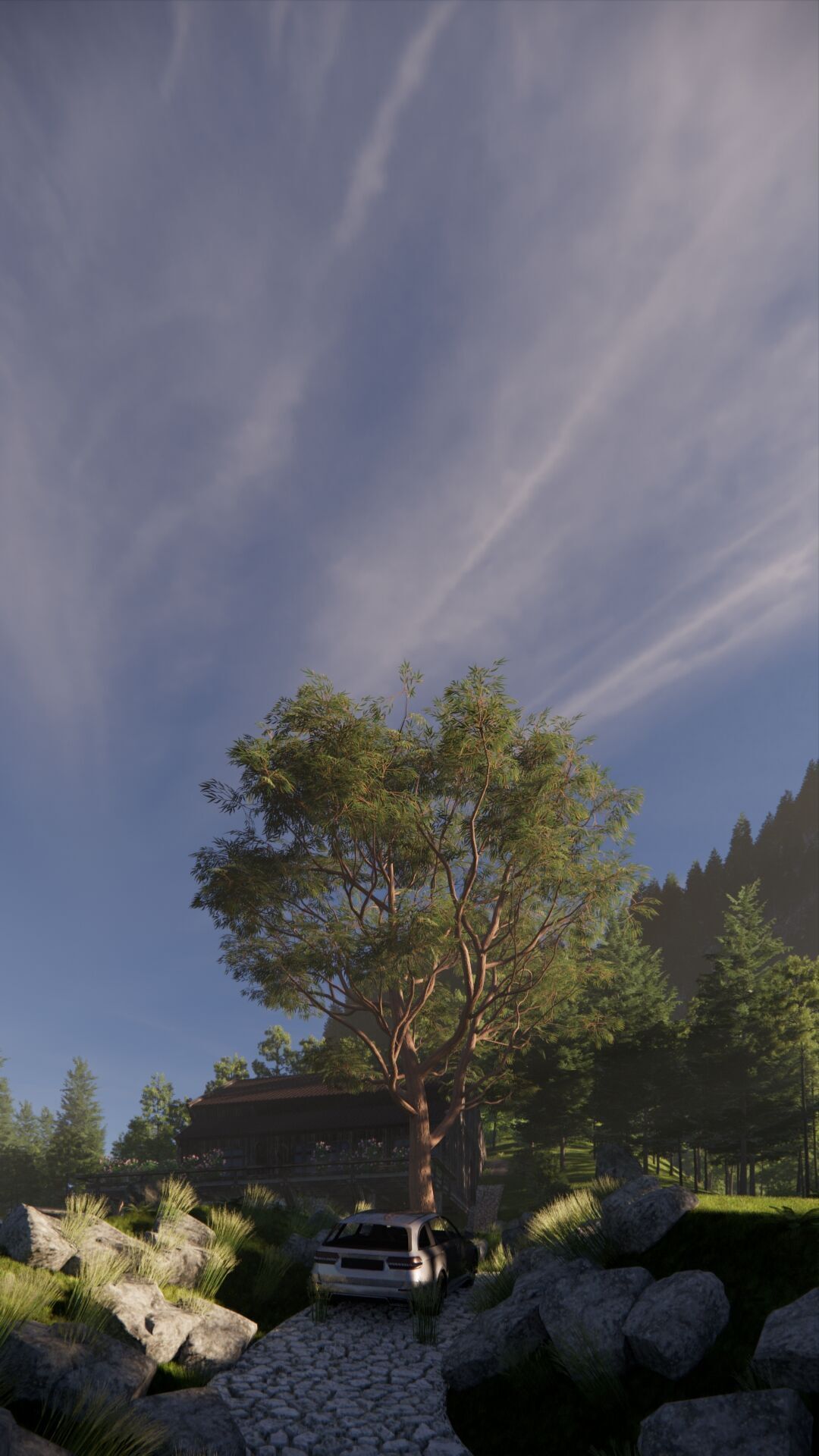 Tropical Colonial House 3D Architecture Low-poly 3D model_8