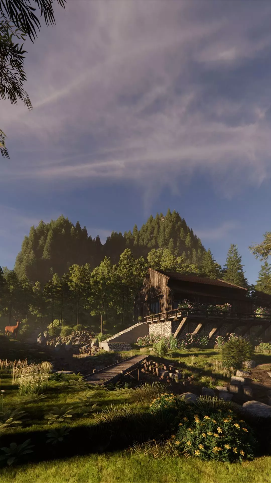 Tropical Colonial House 3D Architecture Low-poly 3D model_0