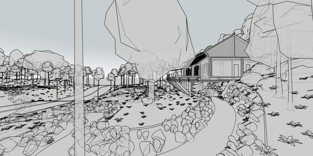 Tropical Colonial House 3D Architecture Low-poly 3D model_39