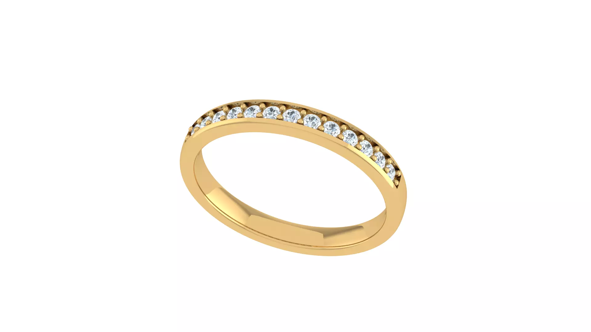 Anel cravejado 3D print model_0