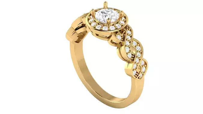 Anel pedra grande cravejado 