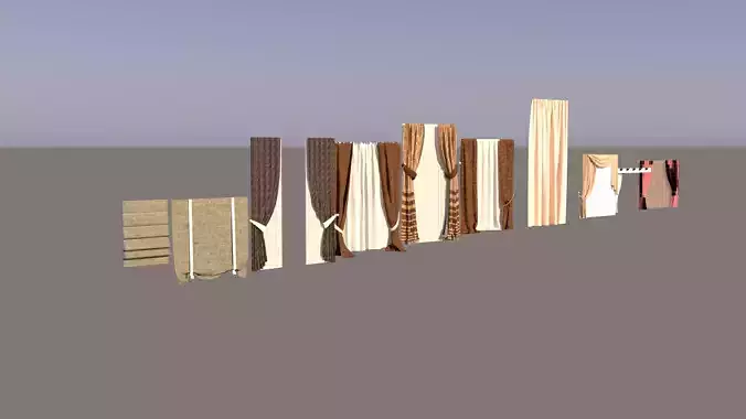 SET OF CURTAINS HIGH POLY PLUS PATTERNS FOLDER