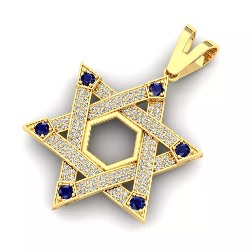 Star Divid Pendant stl and 3dm files 3D print model