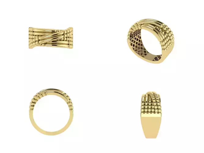 fusion ring  14k yellow gold 