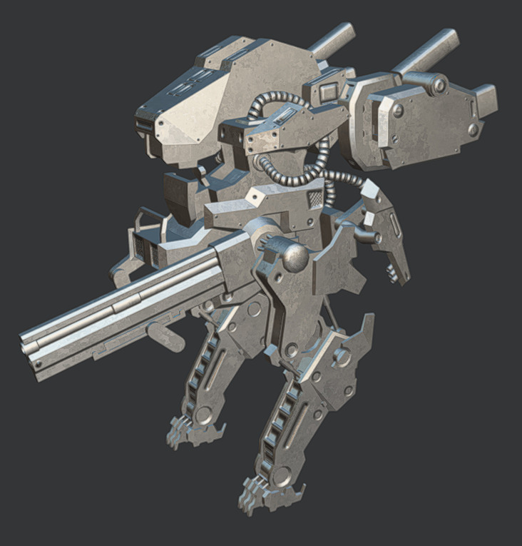 Mech 12 - Read Description Low-poly 3D model_11